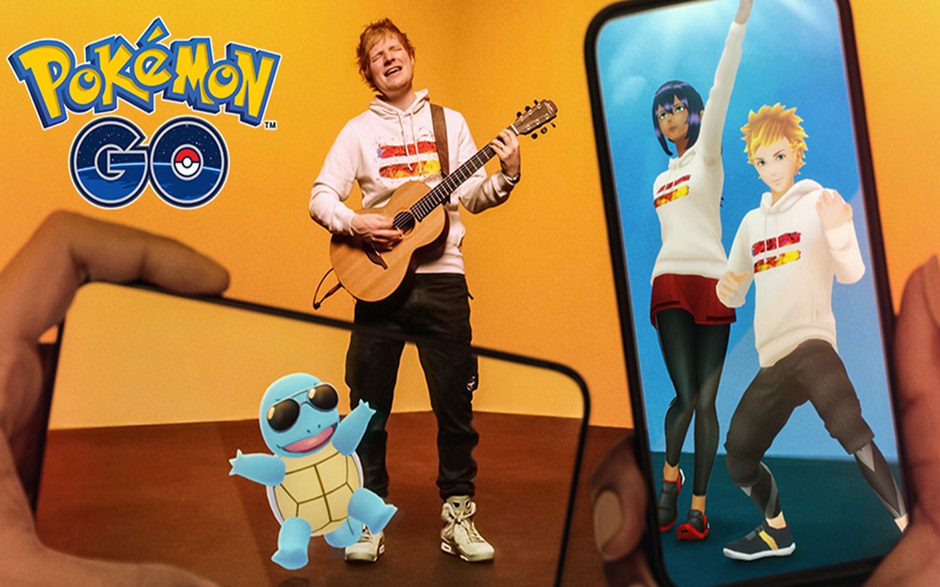 Squirtle with sunglasses is being featured as part of the Ed Sheeran event (Image via Niantic)