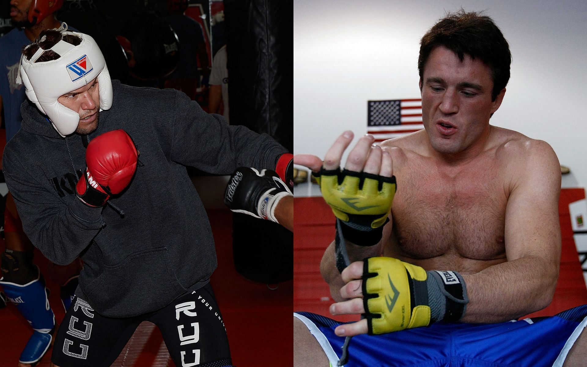 Former UFC fighters Josh Thomson (left) and Chael Sonnen (right)