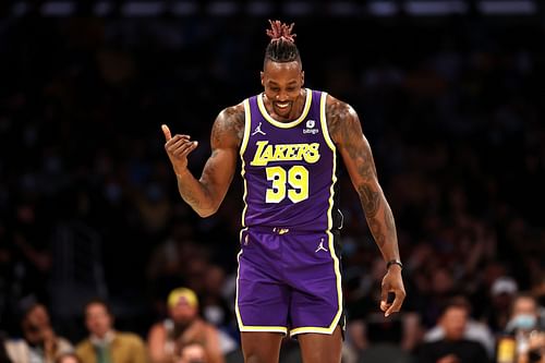 Dwight Howard on the court for the Los Angeles Lakers