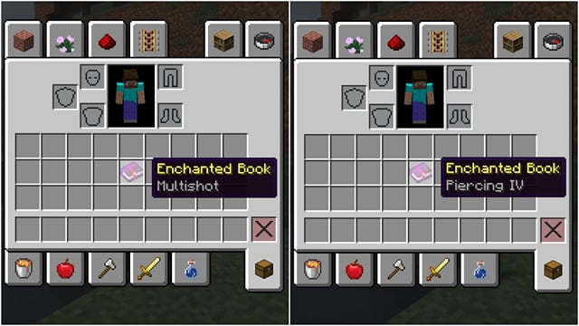 Multishot vs Piercing enchantment in Minecraft: Which one is better for ...
