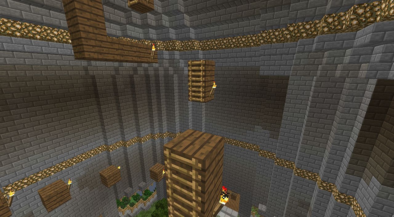 Players should line up their jumps (Image via Minecraft)