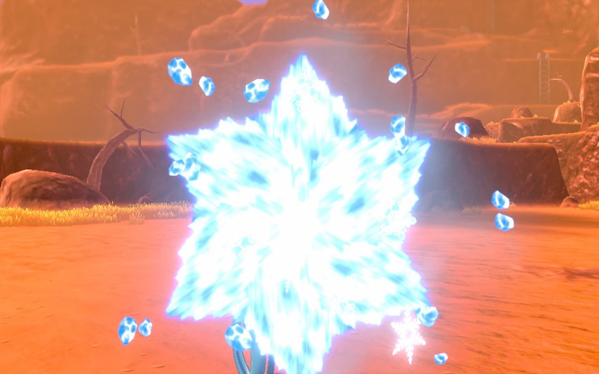 A Pokemon using the Ice Beam attack (Image via Game Freak)