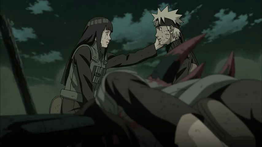Hinata slaps Naruto after being visibly shaken by Neji&#039;s death and Obito&#039;s words (Image via Studio Pierrot)
