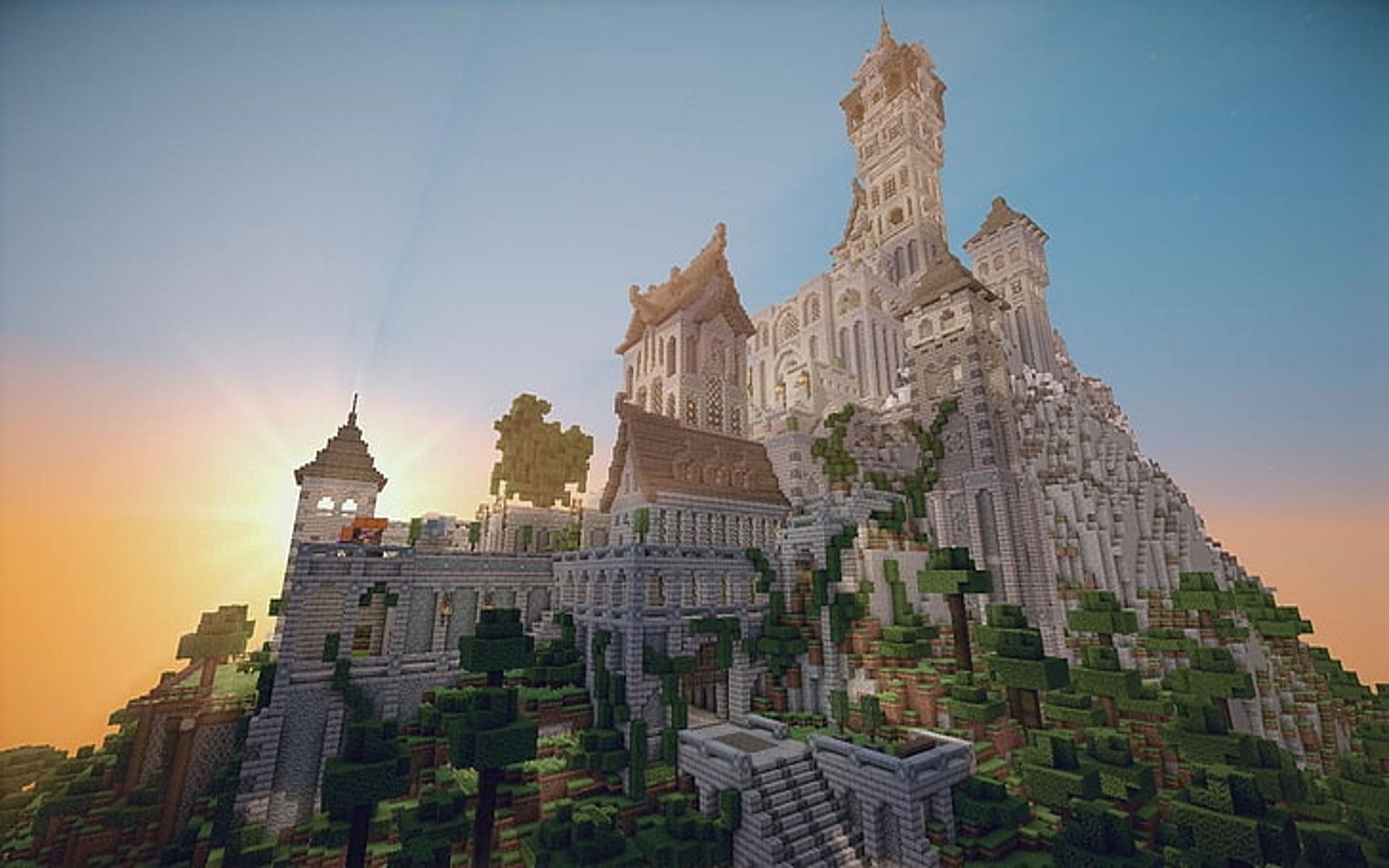 Castles are just one thing for players to build in-game (Image via Minecraft)