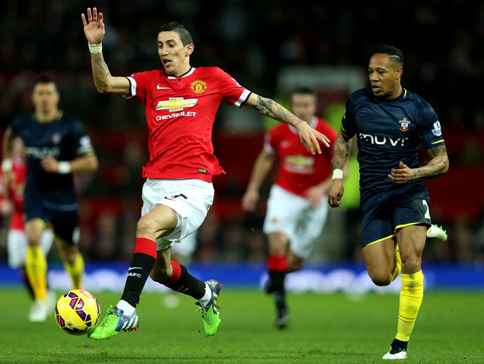 Angel Di Maria wore the iconic No. 7 shirt.