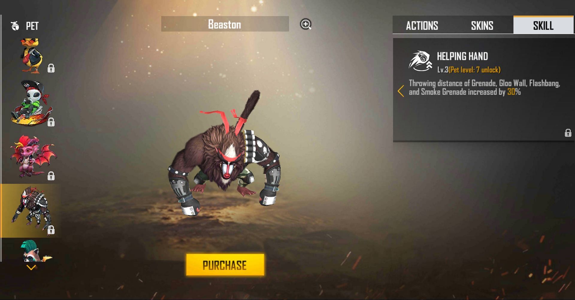 Beaston increases the distance of throwables (Image via Free Fire)