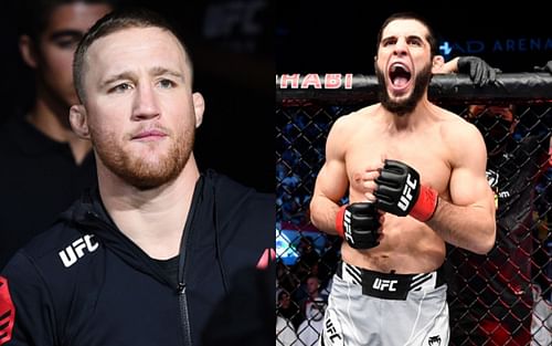 Justin Gaethje (left); Islam Makhachev (right)