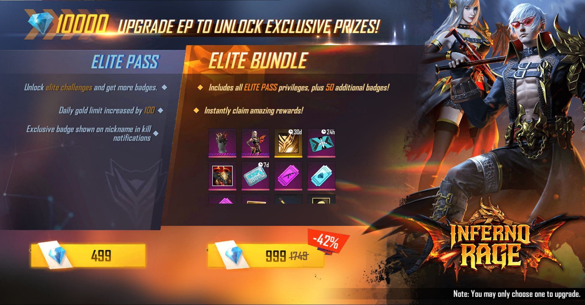 Users can purchase the Elite Pass or Elite Bundle (Image via Free Fire)