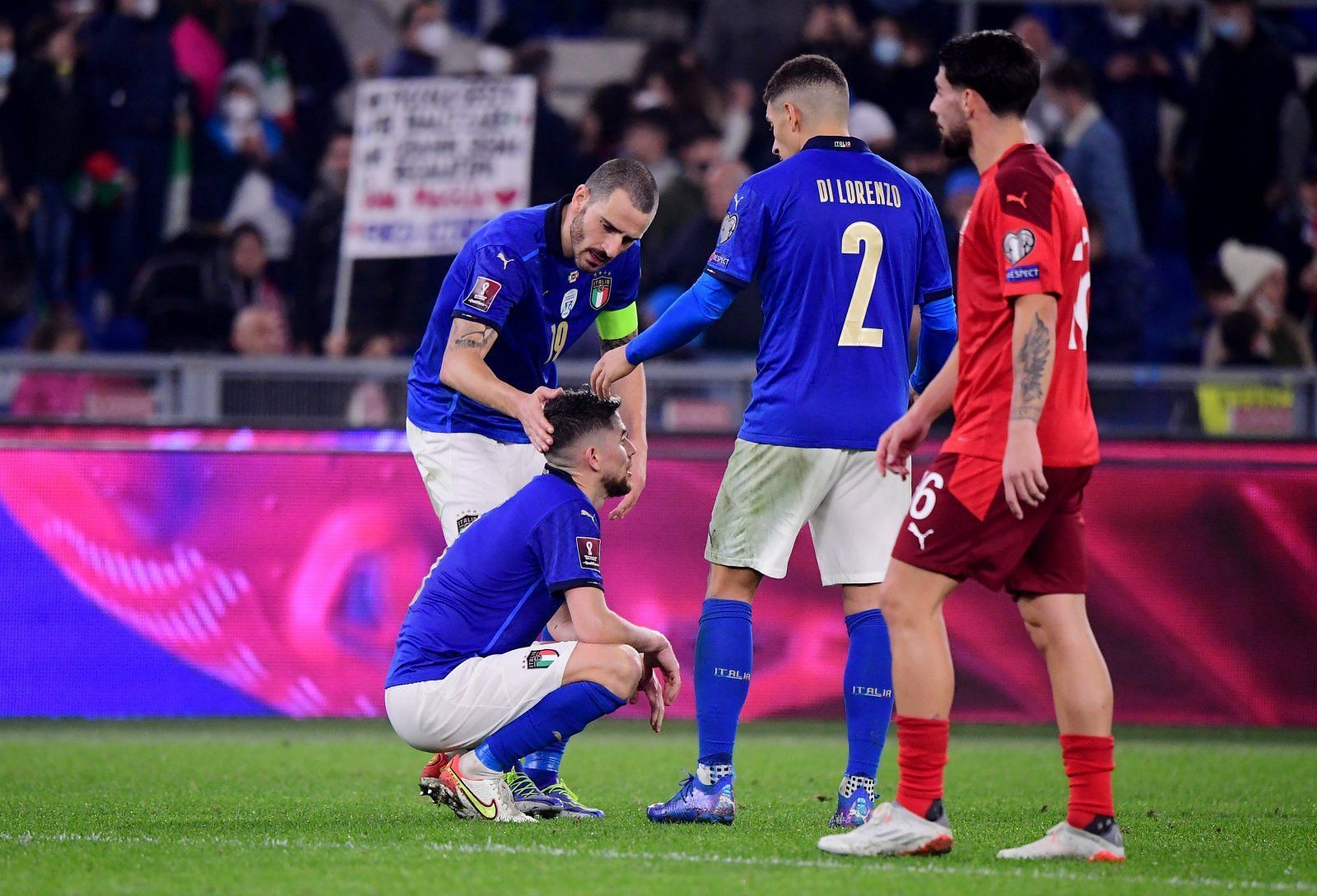 Italy were held to a 1-1 draw by Switzerland