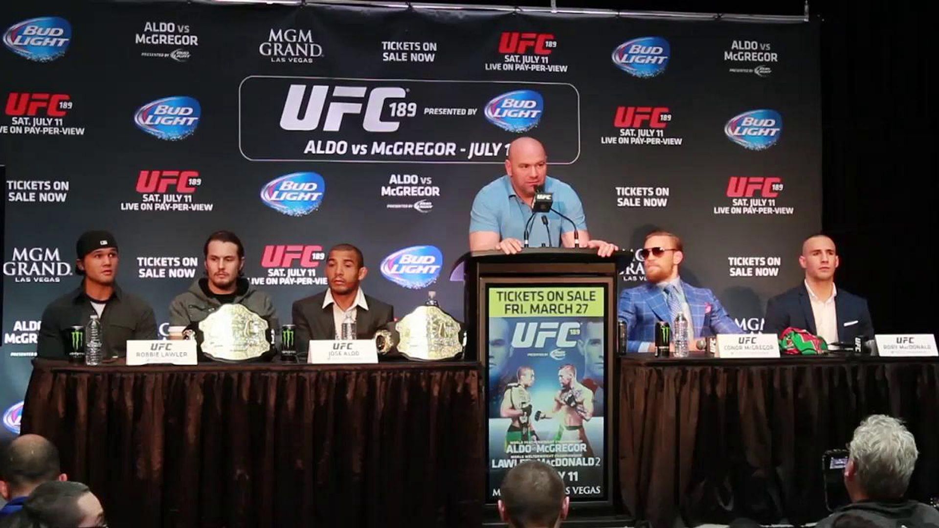Dana White at UFC 189 press conference in Toronto | Image via Dailymotion @usatodaysports