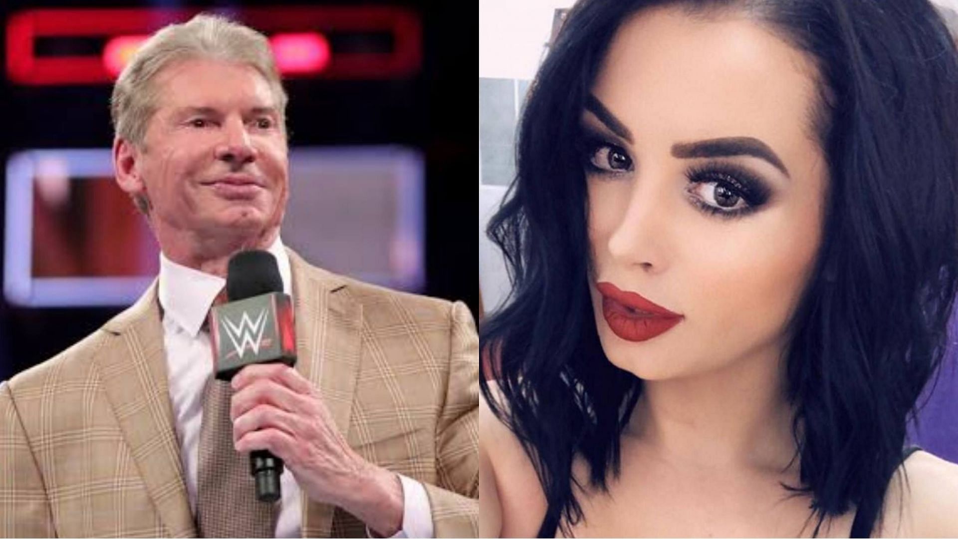 Vince McMahon (left) and Paige (right)