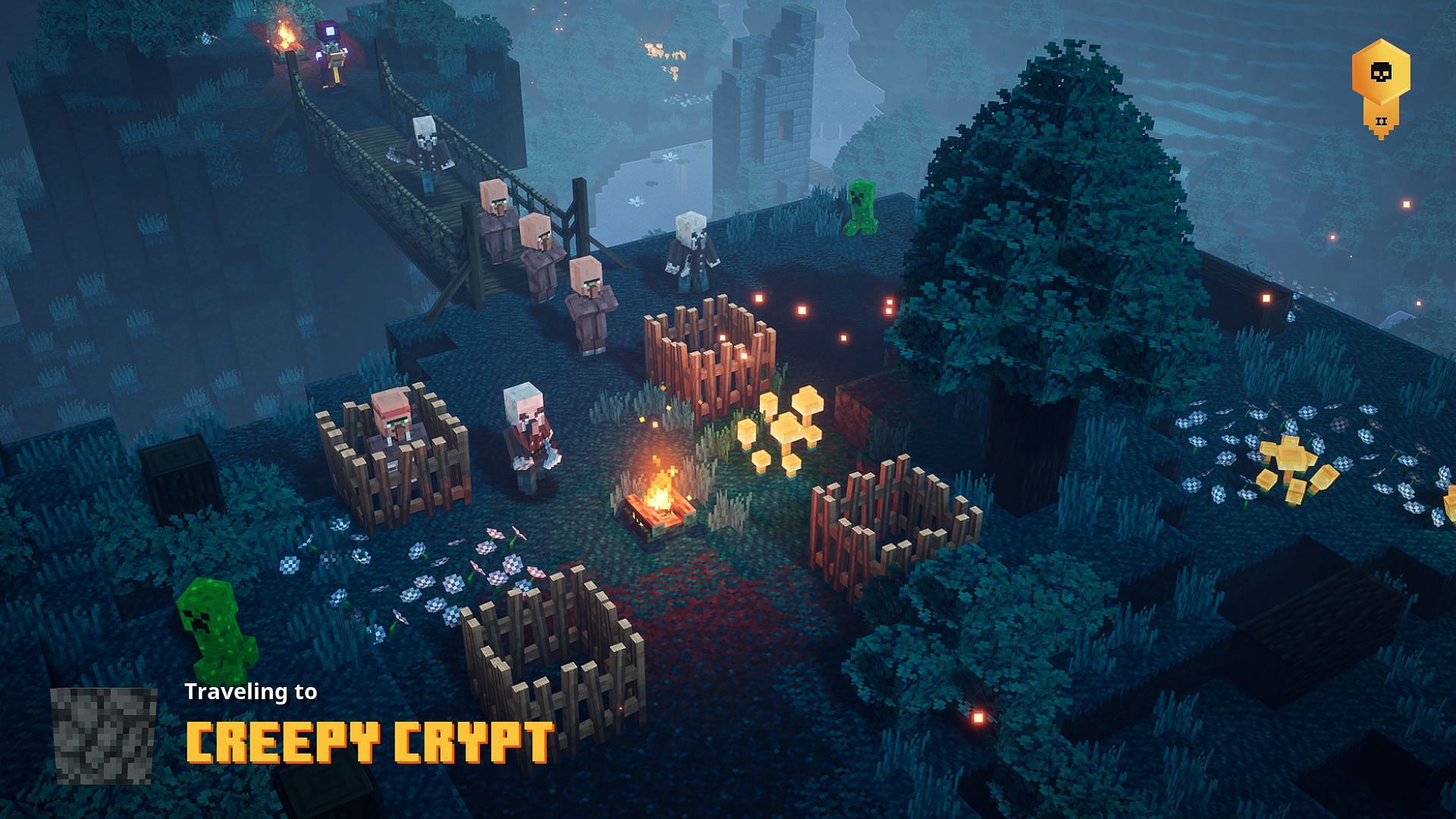 Creepy Crypt is one level that can award Tasty Bones. (Image via Mojang)