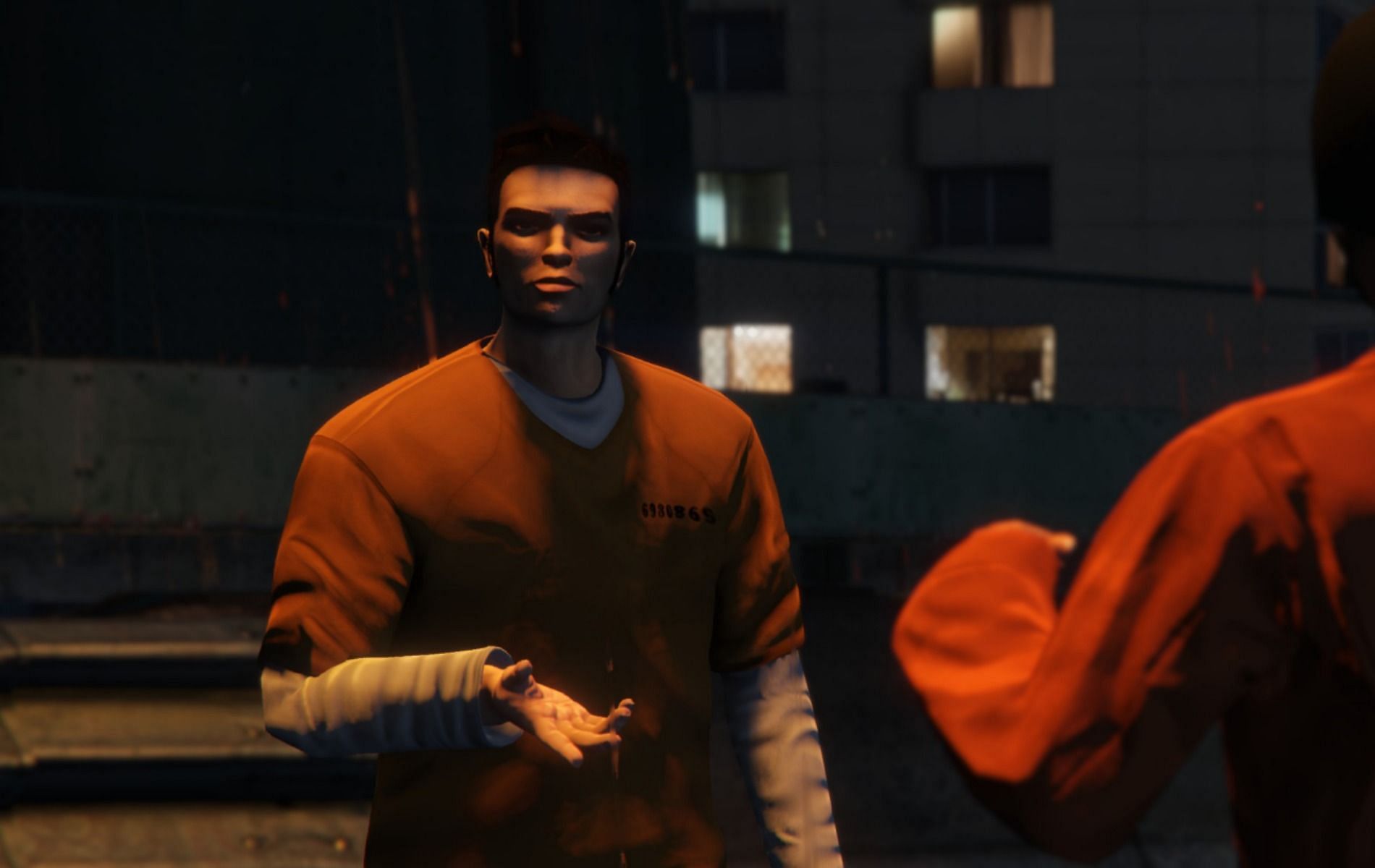Claude&#039;s prison coveralls are the first outfit worn in the 3D Universe (Image via GTA5-Mods.com)
