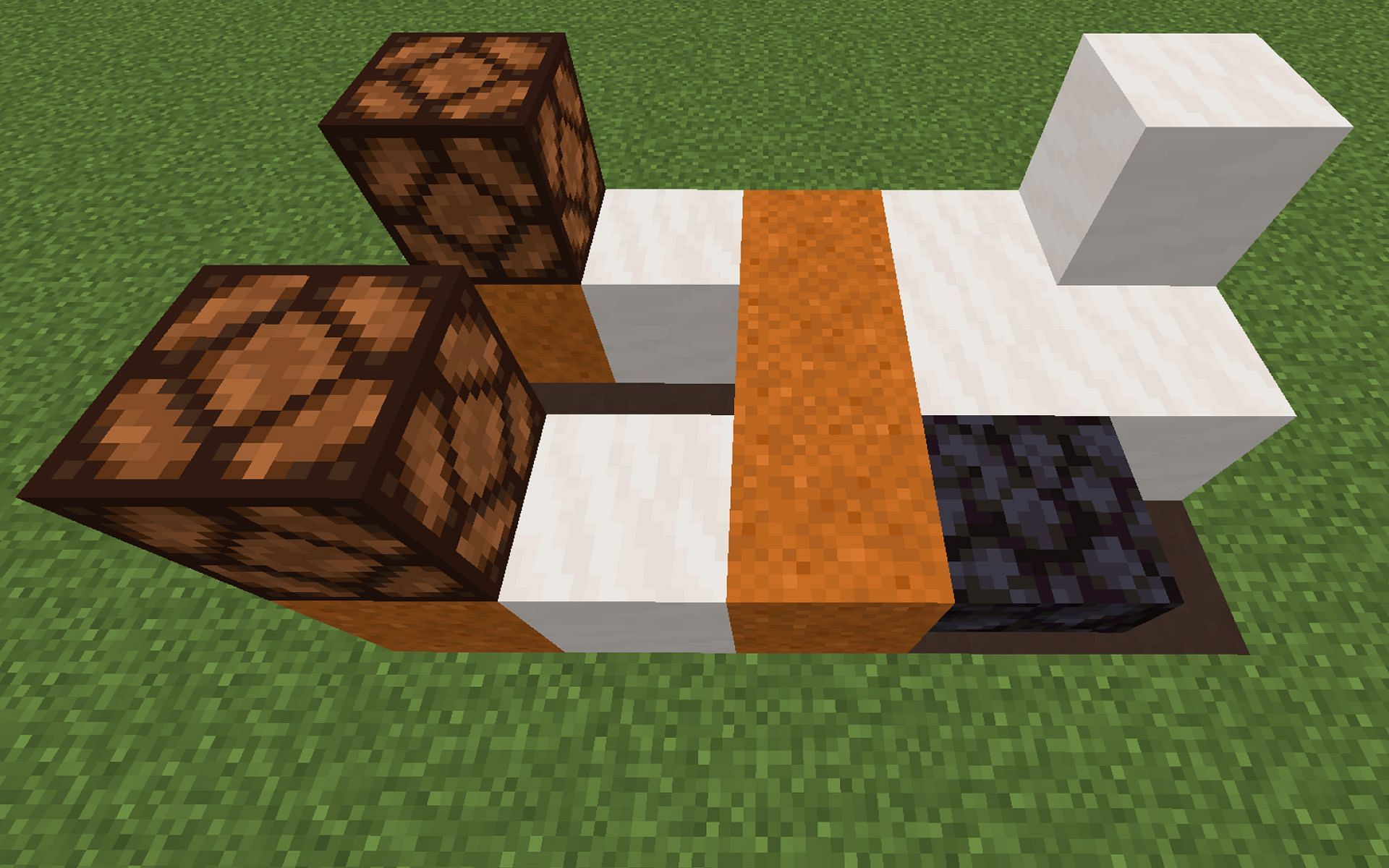 Players will need to use a top-facing slab when building a randomizer circuit. (Image via Minecraft.)