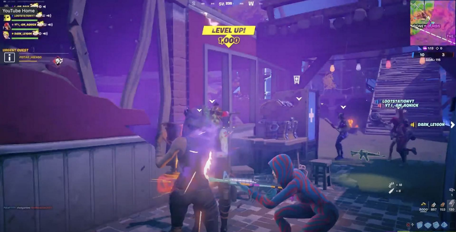 Fortnite player sets world record after he reaches Level 1000 (Image via RAGES REVENGE/YouTube)