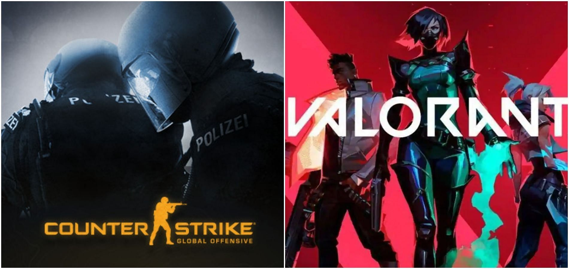Valorant and CS: Go are some of the best free-to-play FPS games available on the market (image via Sportskeeda)