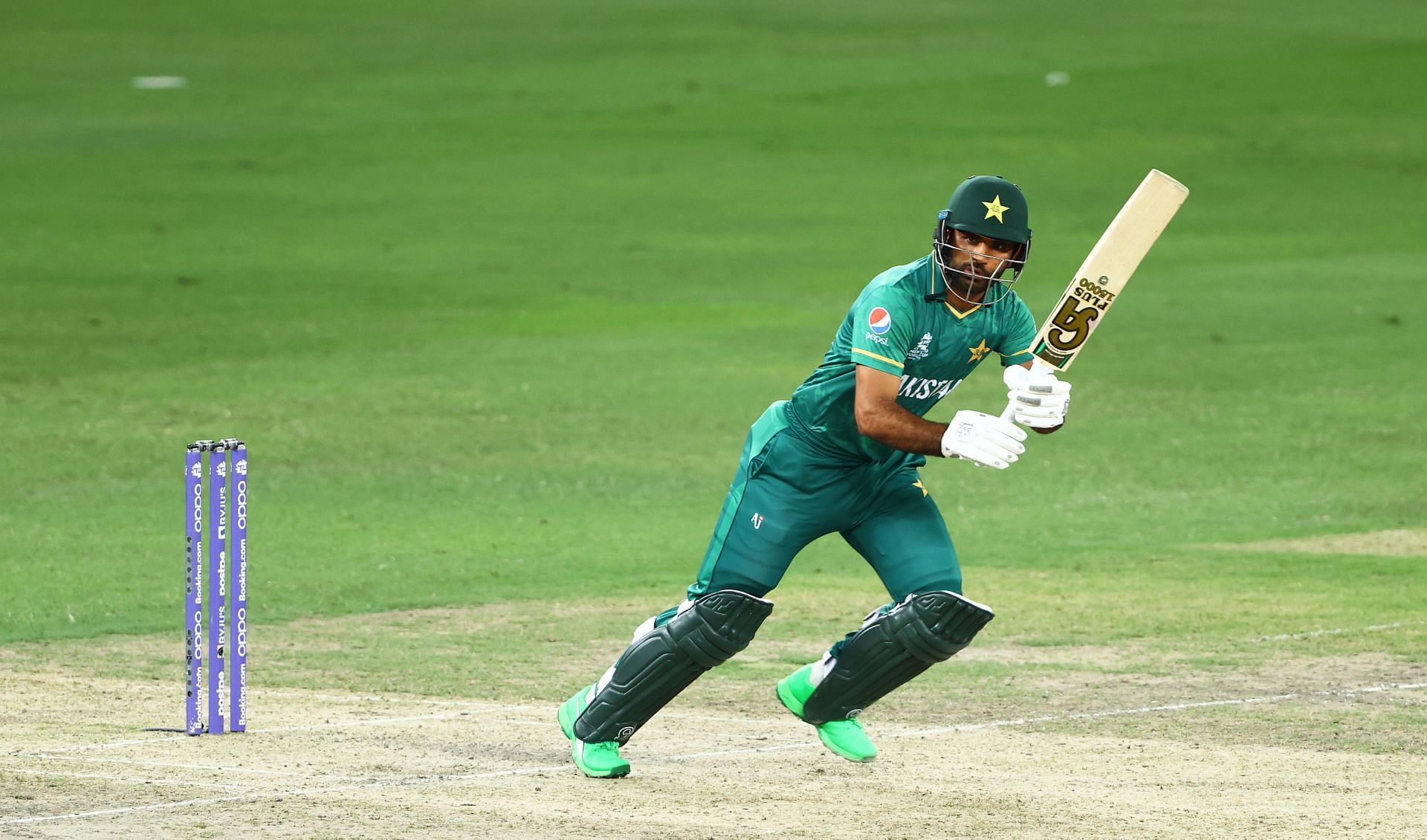 Pakistan batsman Fakhar Zaman in action.