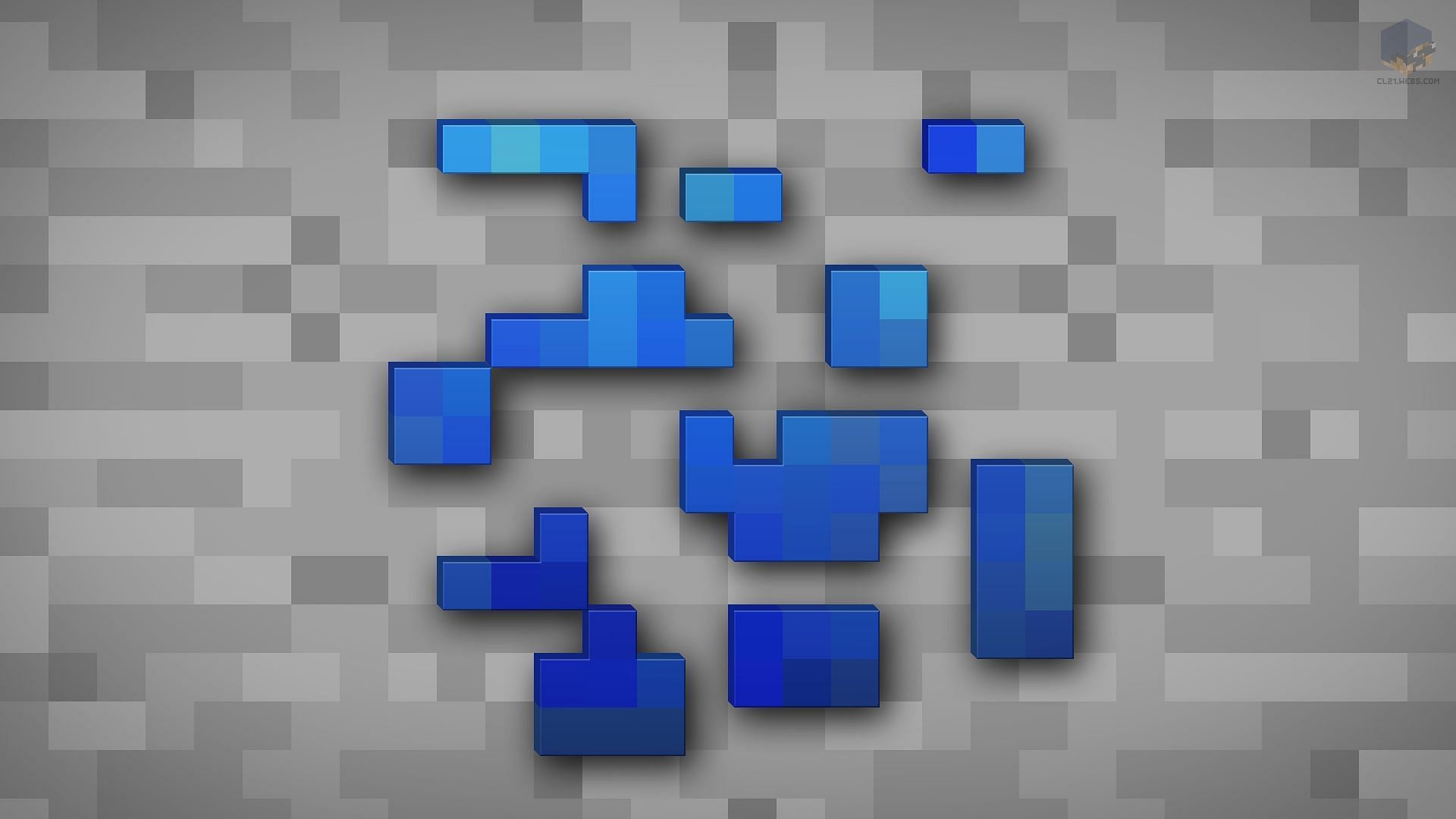 Lapis Lazuli ore in Minecraft (Image via WallpaperSafari/Minecraft)