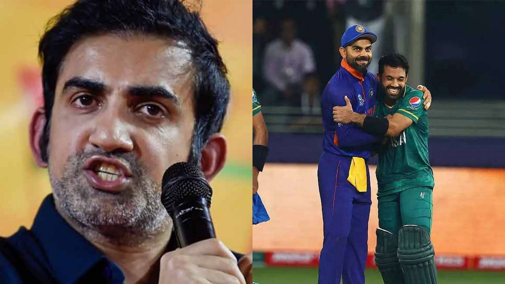 Gautam Gambhir (L) criticizes the &#039;industry&#039; built upon India-Pakistan cricket rivalry.