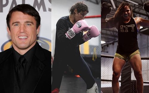 Chael Sonnen (Left), Julianna Pena (Middle), Amanda Nunes (Right) [Images courtesy: @venezuelanvixen and @amanda_leoa]