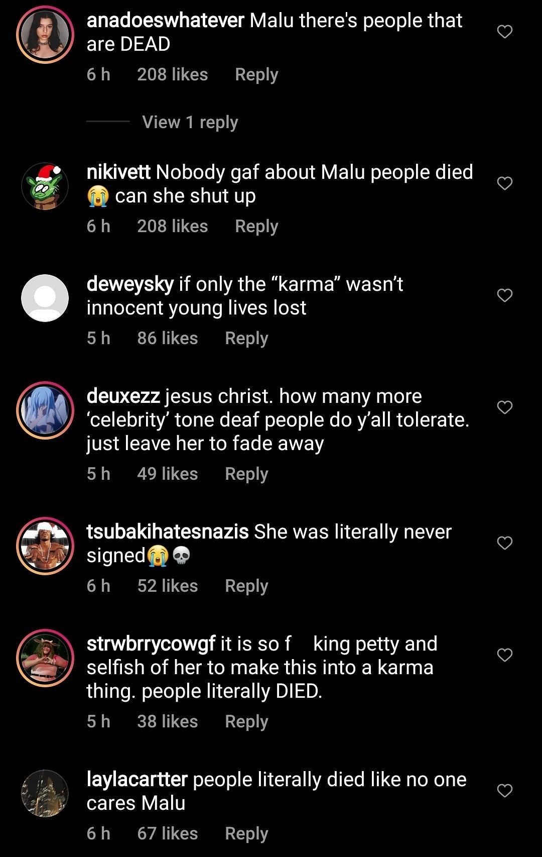 Internet reacts to Malu Trevejo dissing Travis Scott 3/3 (Image via defnoodles/Instagram)