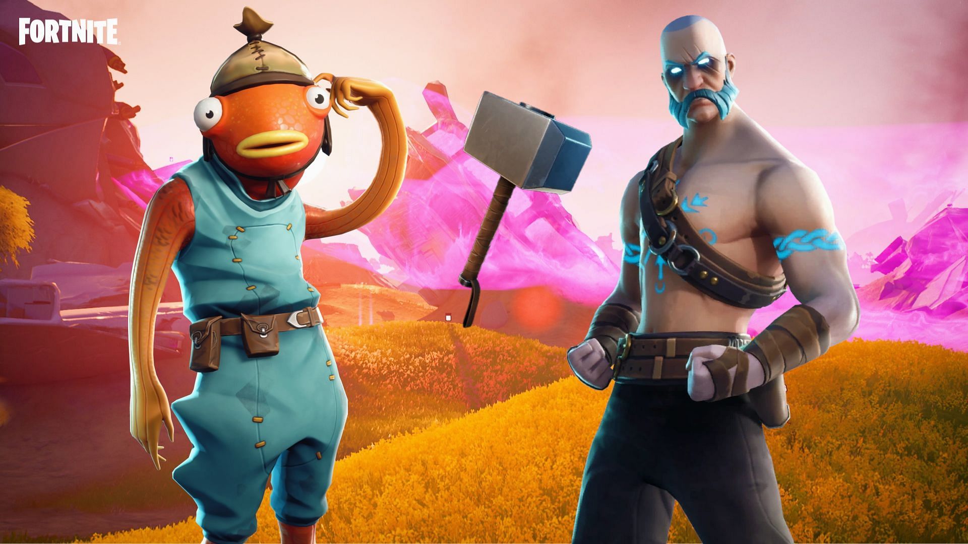 These 5 Fortnite characters couldn&#039;t lift Mj&ouml;lnir even if they wanted to (Image via Sportskeeda)