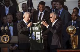 President Joe Biden heaps praise on Giannis Antetokounmpo and his career accomplishments