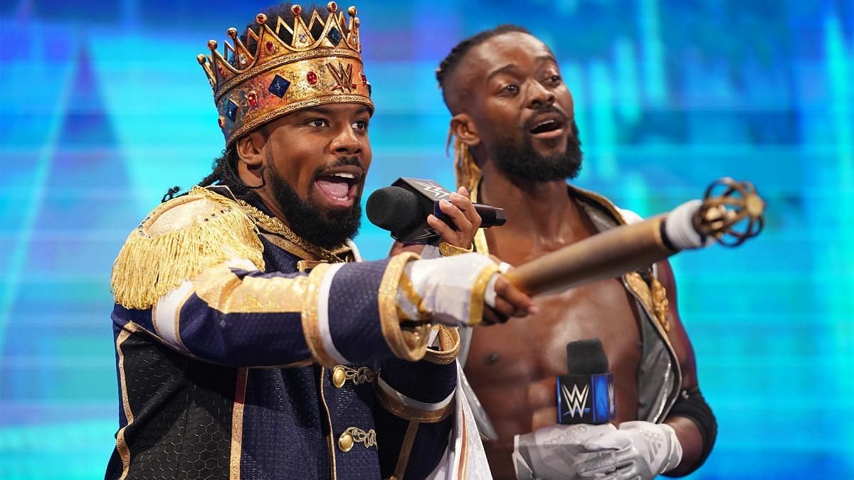 King [Xavier] Woods and Sir Kofi Kingston on SmackDown