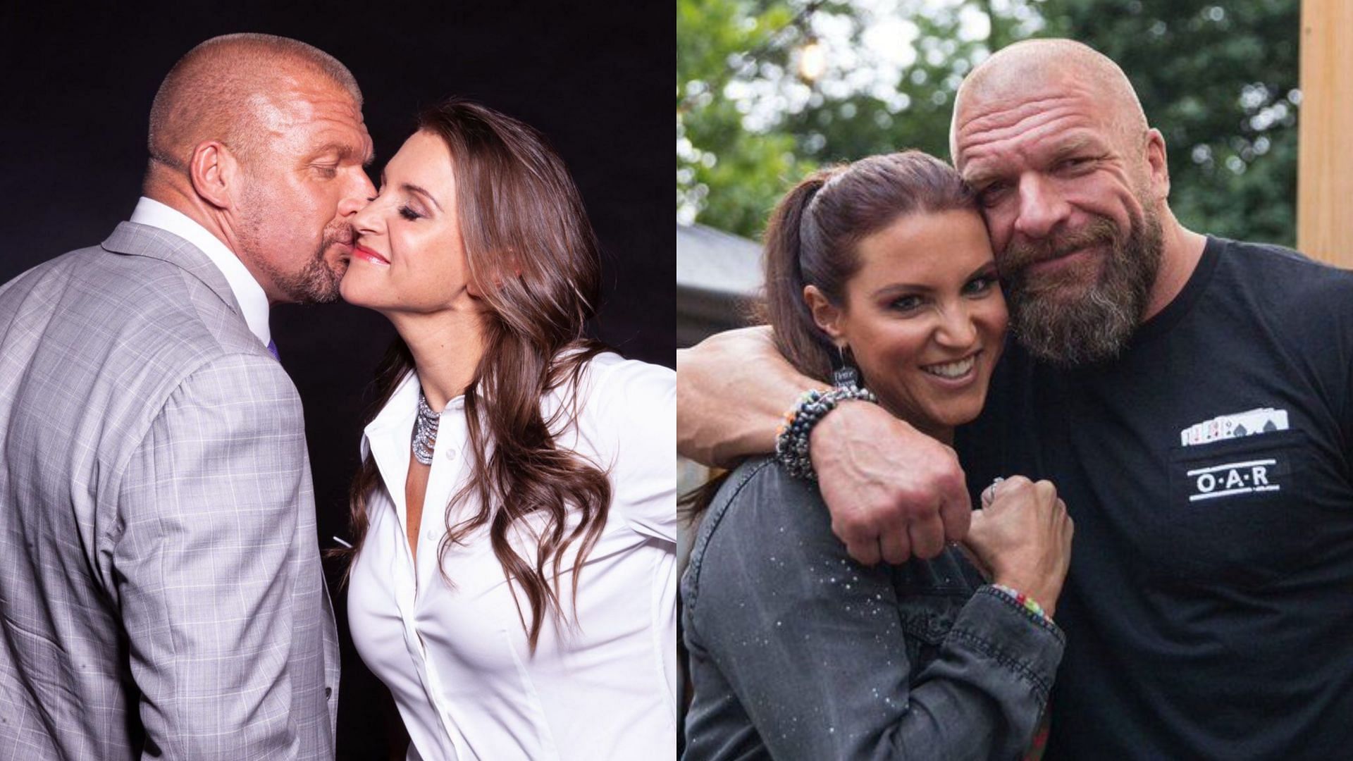 triple h and stephanie mcmahon kissing