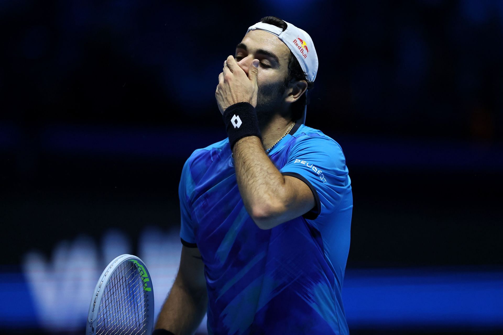 Matteo Berrettini at the 2021 ATP World Tour Finals.