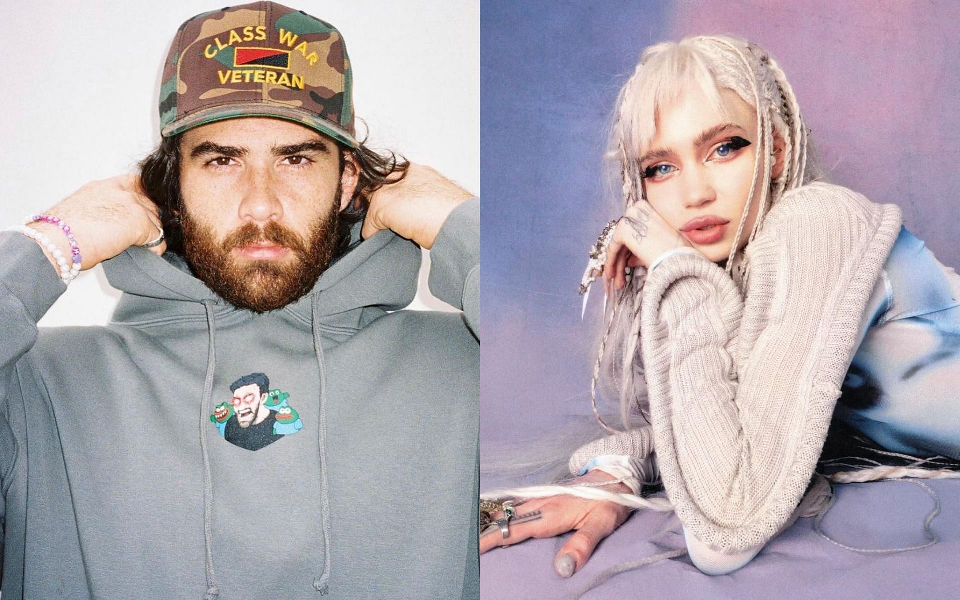 HasanAbi and Grimes to have a chat on Twitch stream soon (Images via Instagram/hasandpiker and grimes)