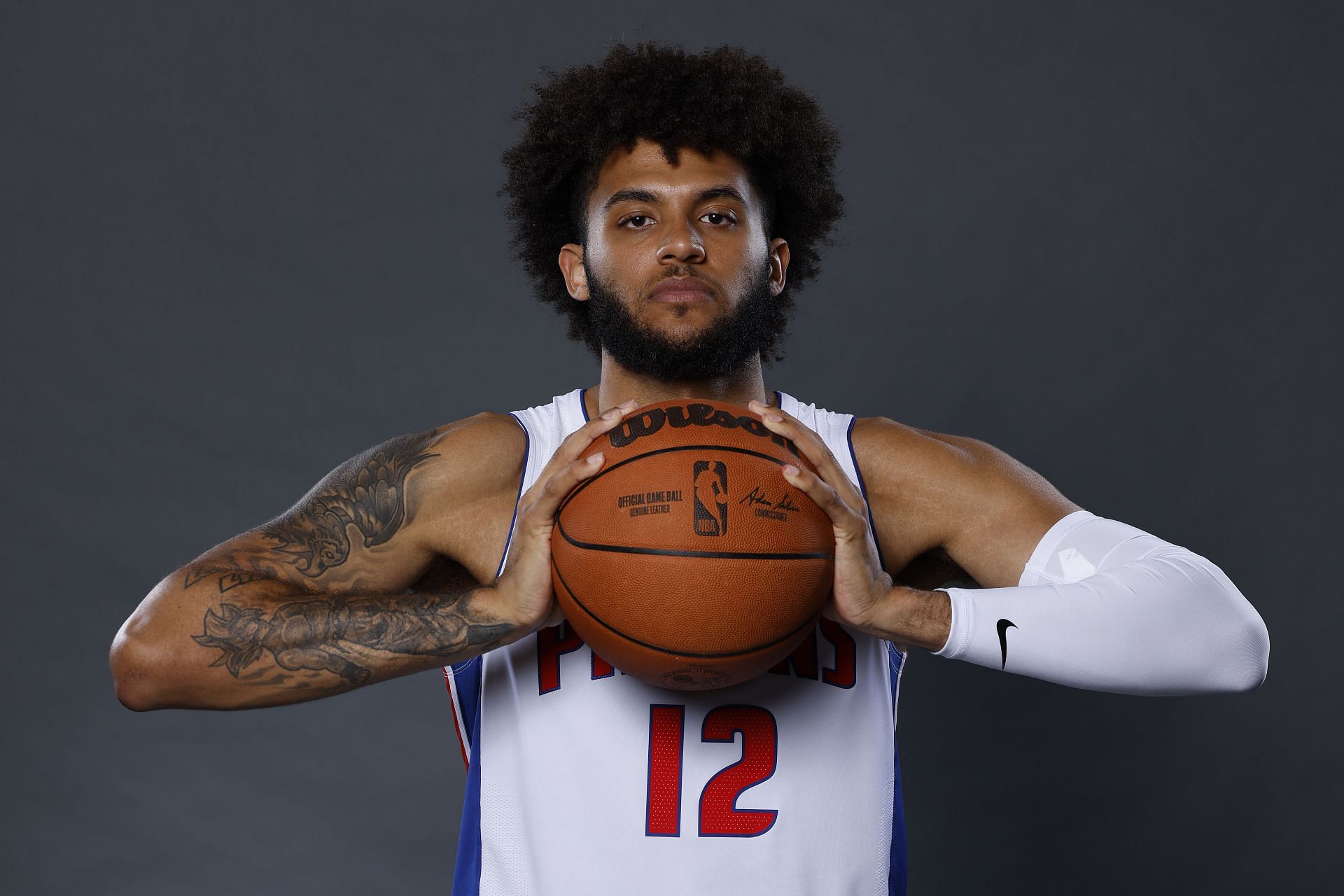 Isaiah Livers at the Detroit Pistons&#039; Media Day