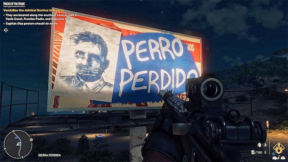 One of the vandalized billboards. (Image via Ubisoft)
