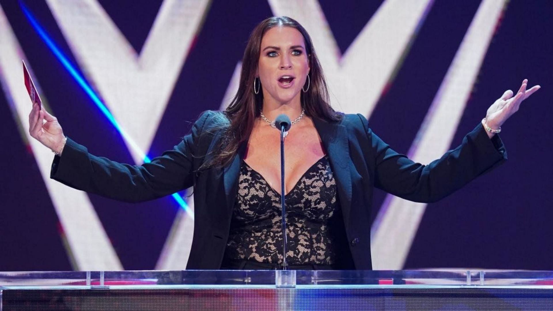 Chief Brand Officer and former Women&#039;s Champion Stephanie McMahon.