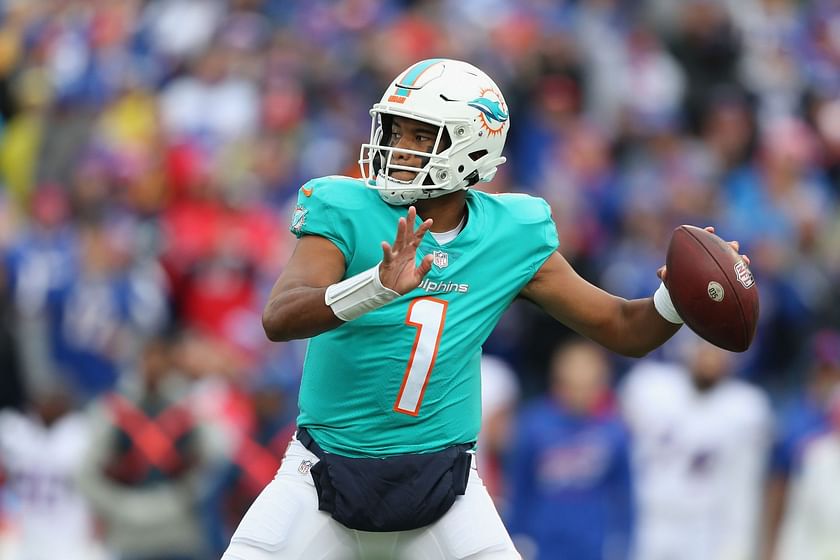 Tua Tagovailoa of the Miami Dolphins drops back to pass in the News  Photo - Getty Images