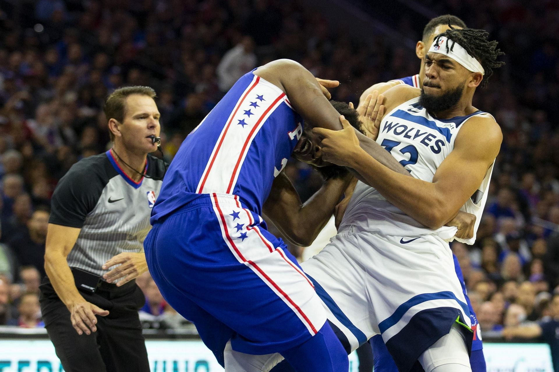 The NBA could witness yet another titanic battle tonight if Joel Embiid is cleared to play against Karl-Anthony Towns and the Minnesota Timberwolves. [Photo: Bleacher Report]