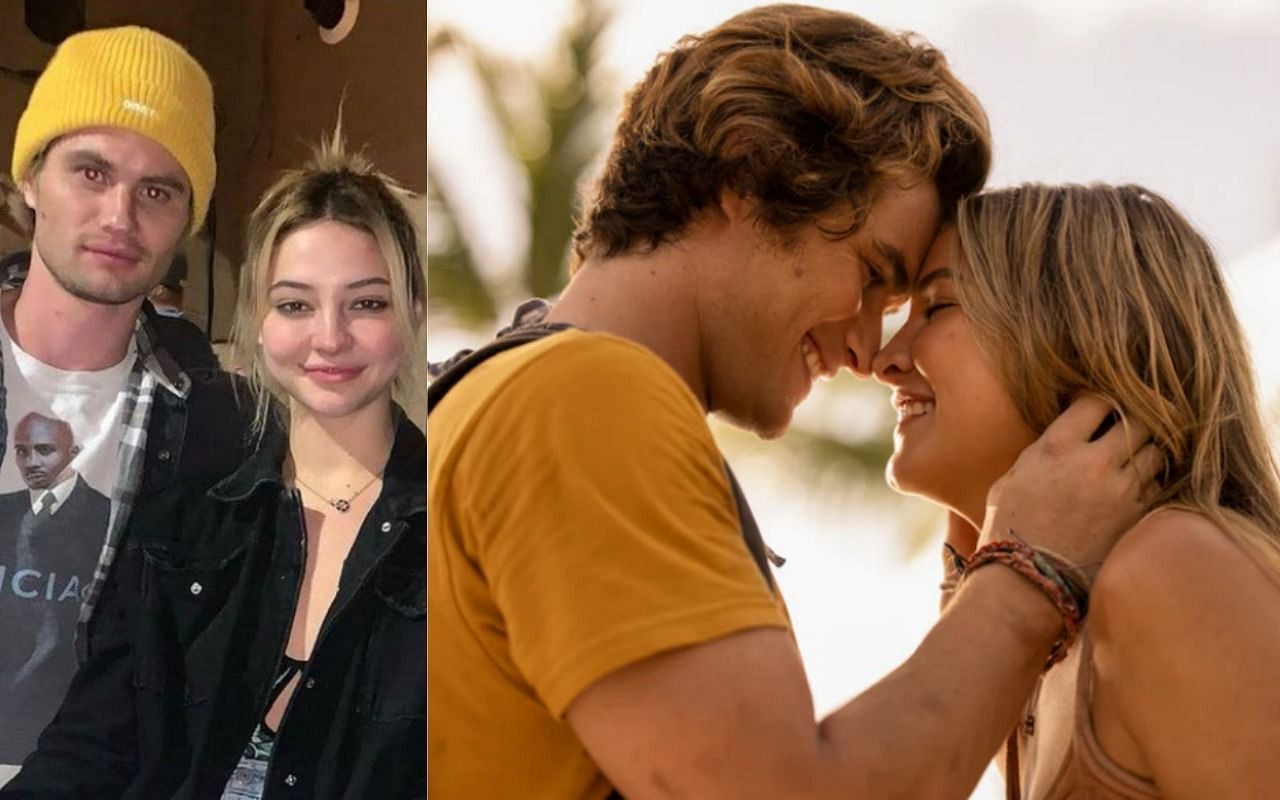 Outer Banks co-stars Chase Stokes and Madelyn Cline rumored to still be together (Image via Netflix and stcnge/ Twitter)