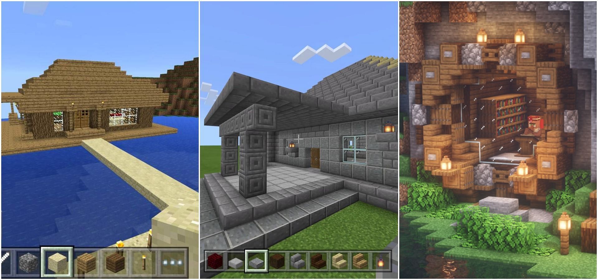 minecraft stone brick house designs