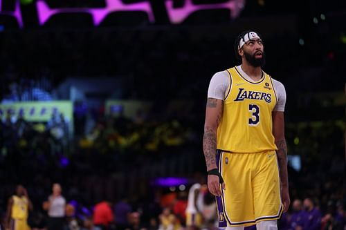 Anthony Davis during the Oklahoma City Thunder v Los Angeles Lakers game