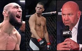 "He's lost 3 of his last 4" - Dana White rubbishes the narrative of 'throwing Nate Diaz to the wolves' by offering him Khamzat Chimaev