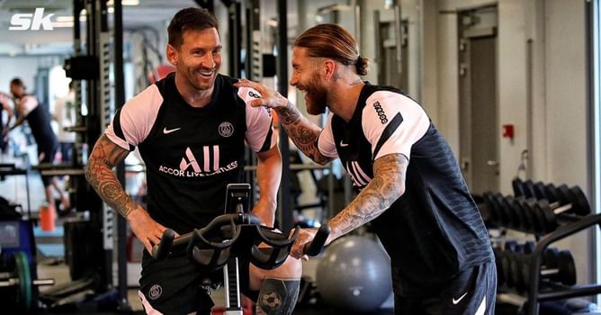 [Watch] Lionel Messi and Sergio Ramos spotted in PSG training ahead of Nantes clash