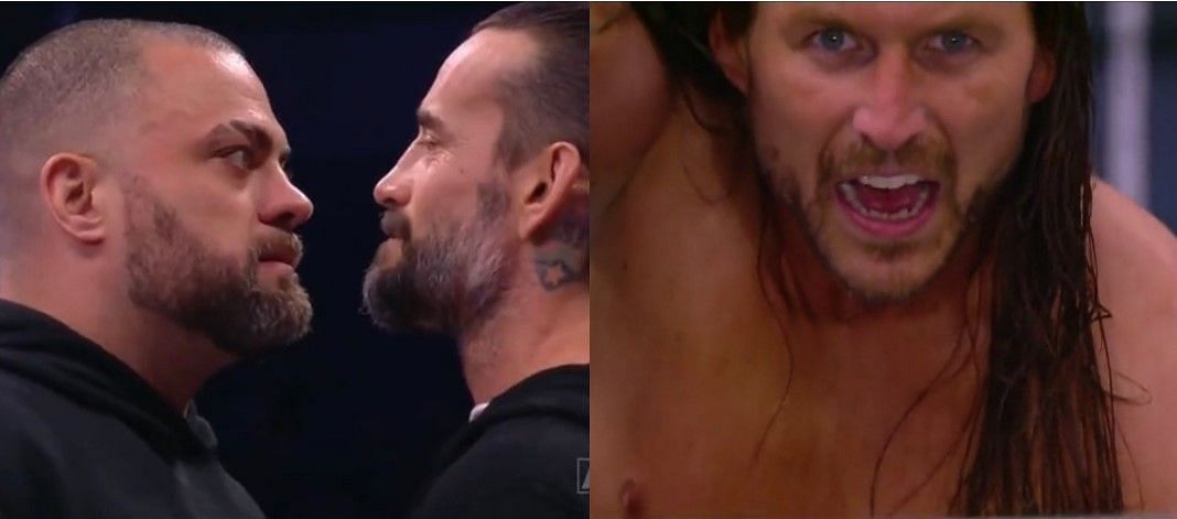 Eddie Kingston-CM Punk (left) and Adam Cole (right)