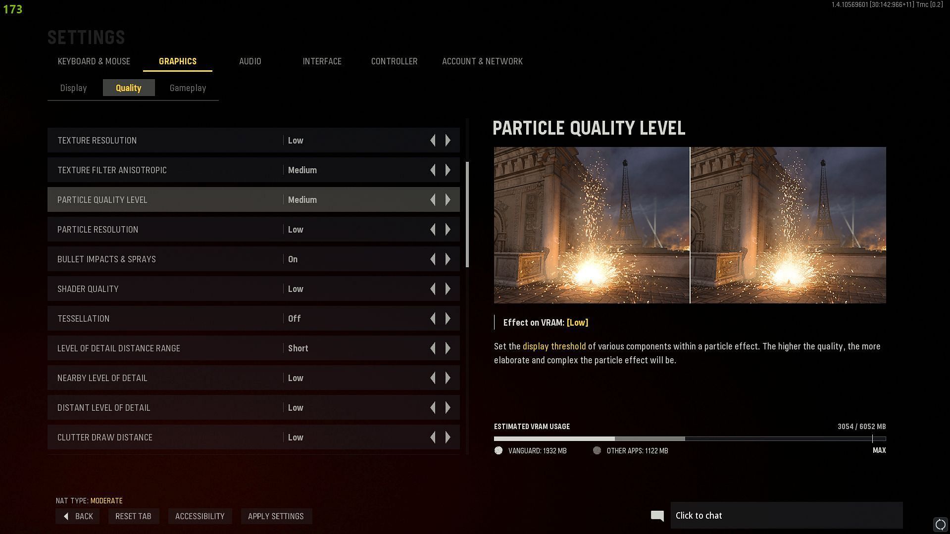 Quality Settings for low-end systems (Screenshot via Call of Duty: Vanguard)