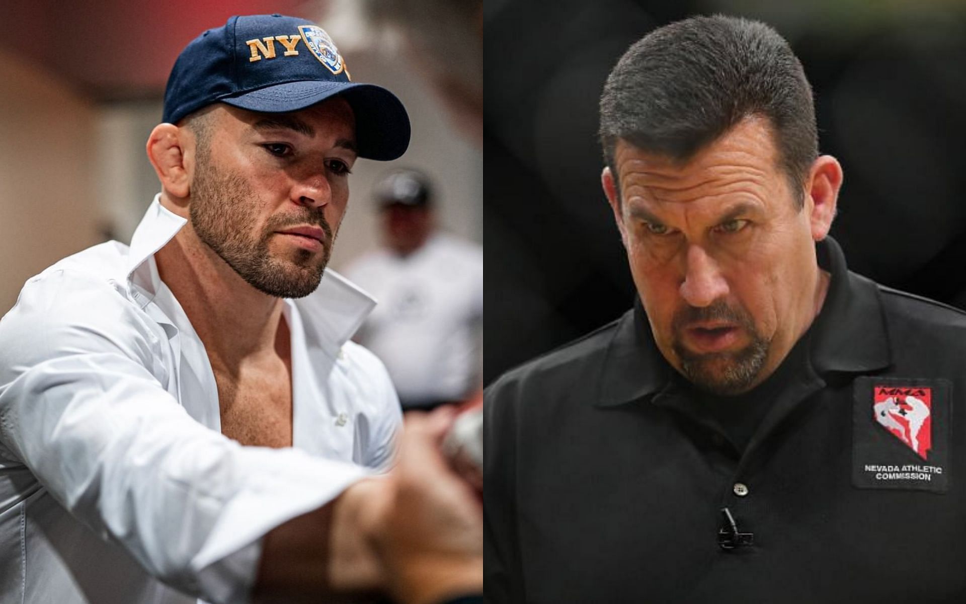 Colby Covington and John McCarthy [Left photo via @ufceurope on Instagram]