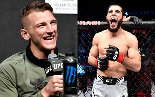 Dan Hooker (left); Islam Makhachev (right)