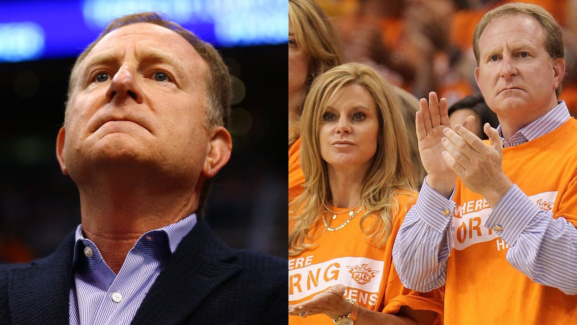 Robert Sarver was accused of sending inappropriate photos of his wife to Suns staff during work meetings (Images via Getty Images)