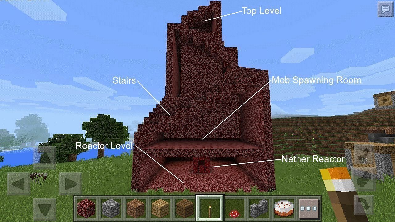 A loose diagram of the different portions of the Nether Spire that generated (Image via Mojang)