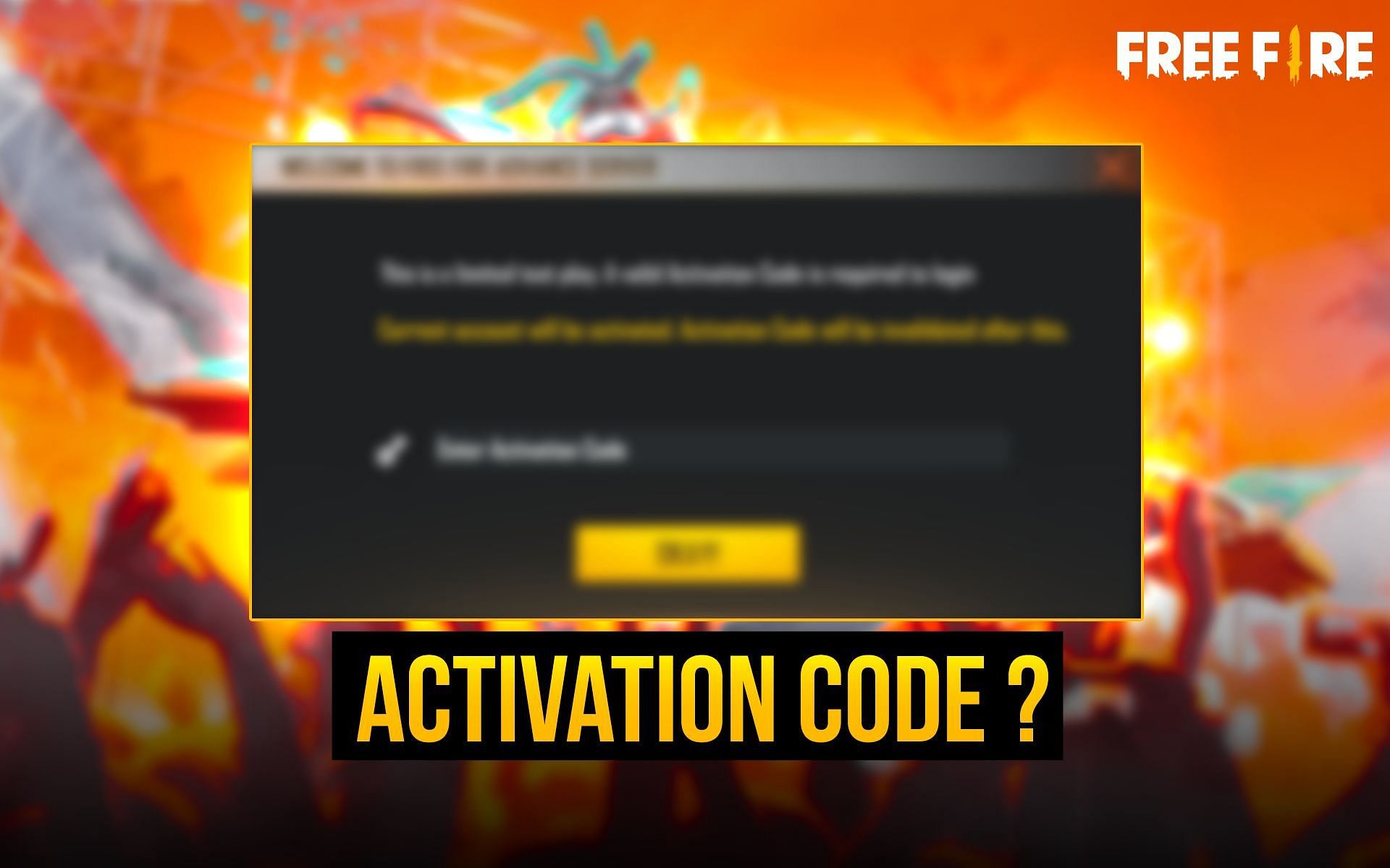 Details regarding the Activation Code in Free Fire (Image via Sportskeeda)