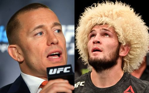 Georges St-Pierre (left); Khabib Nurmagomedov (right)