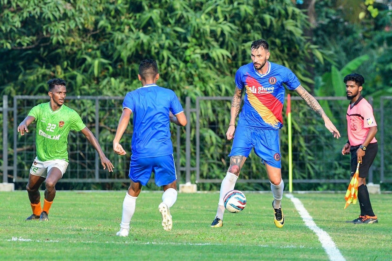 SC East Bengal in action against Gokulam Kerala FC in a friendly. (Image: SC East Bengal)